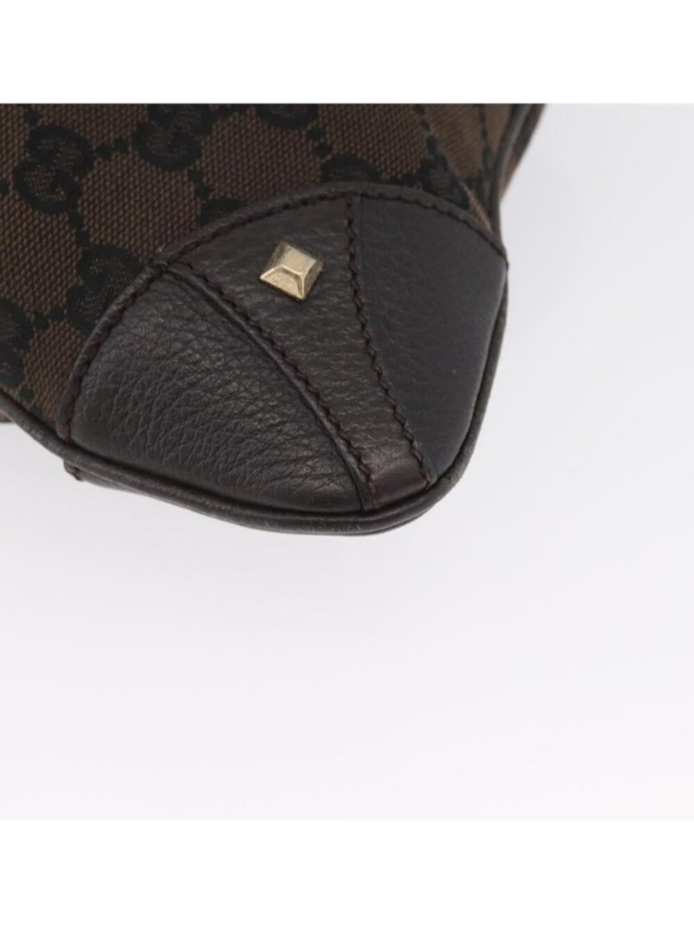 Authentic GUCCI GG Canvas Shoulder Bag Outlet Brown Gold 272396 - Picture 11 of 16